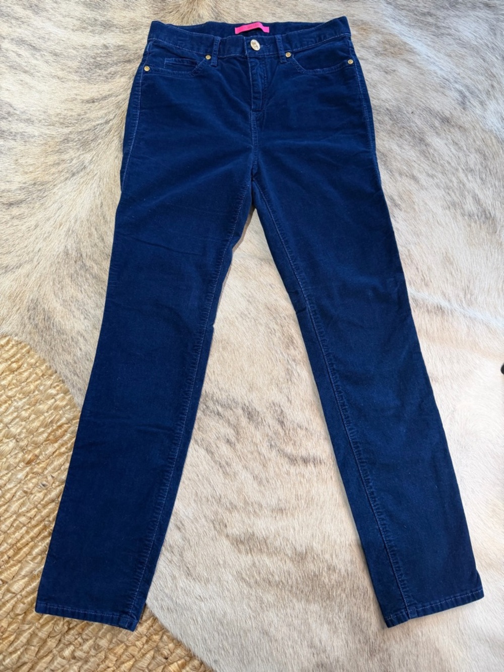 Lilly Pulitzer South Ocean Blue Skinny Jeans Women’s Size 6 Stretch Denim